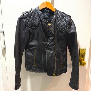 Zara Trafaluc Leather Biker Jacket
